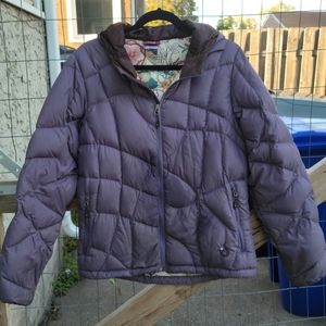 Isis goose down winter jacket, purple, size 10, used